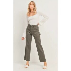 JBD Rue Carpenter Jean / Dark Olive / Wide Straight Leg / Women's 29